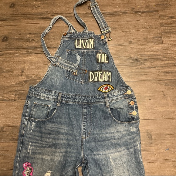 Forever 21 Denim - Forever 21 Light Blue Denim Overall Top